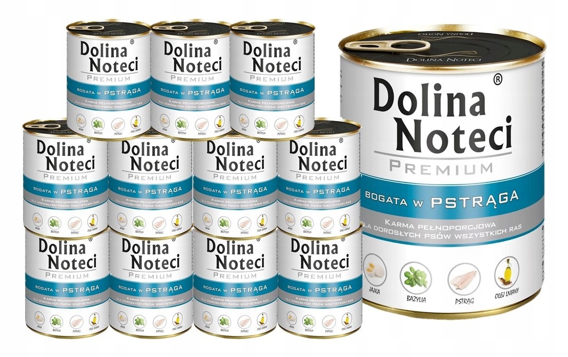 Levně Dolina Noteci Premium vlhké krmivo pro psy bohaté na pstruha 12x800g konzerva