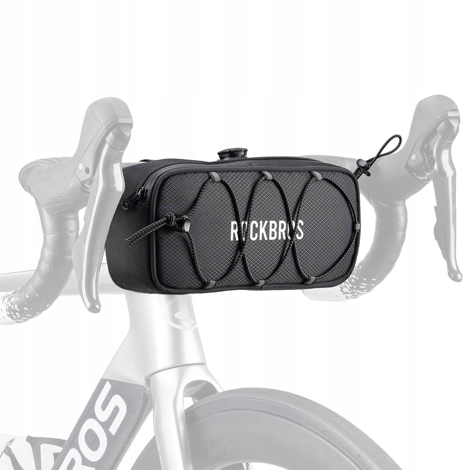 Torba sakwa rowerowa na kierownicę wodoodporna 1.9 l czarna