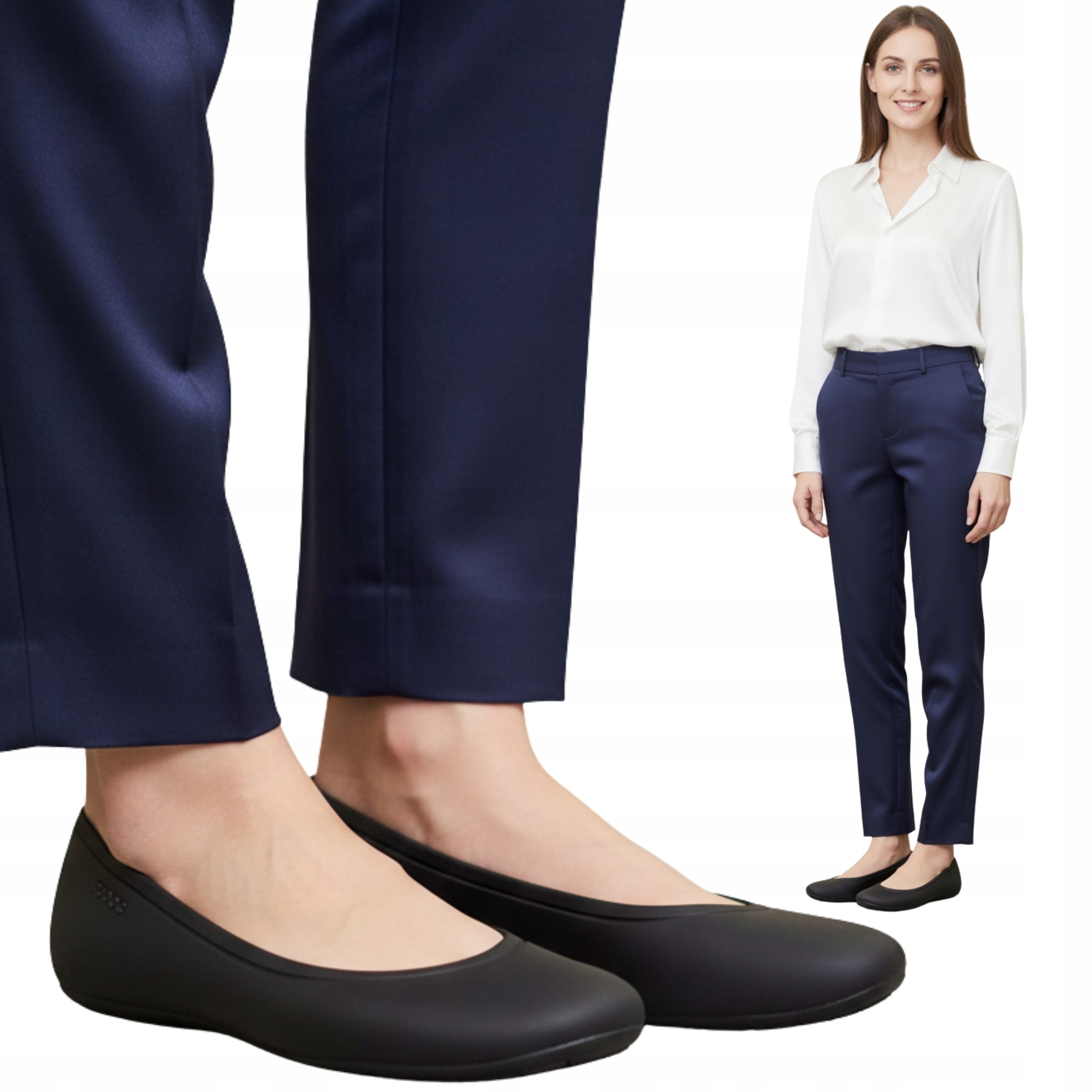 Dámské Baleríny Černé Pohodlné Baleríny Crocs Klasické Ploché 39,5