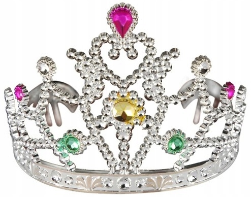 

Korona Srebrna Diadem Królowej Tiara Na Urodziny