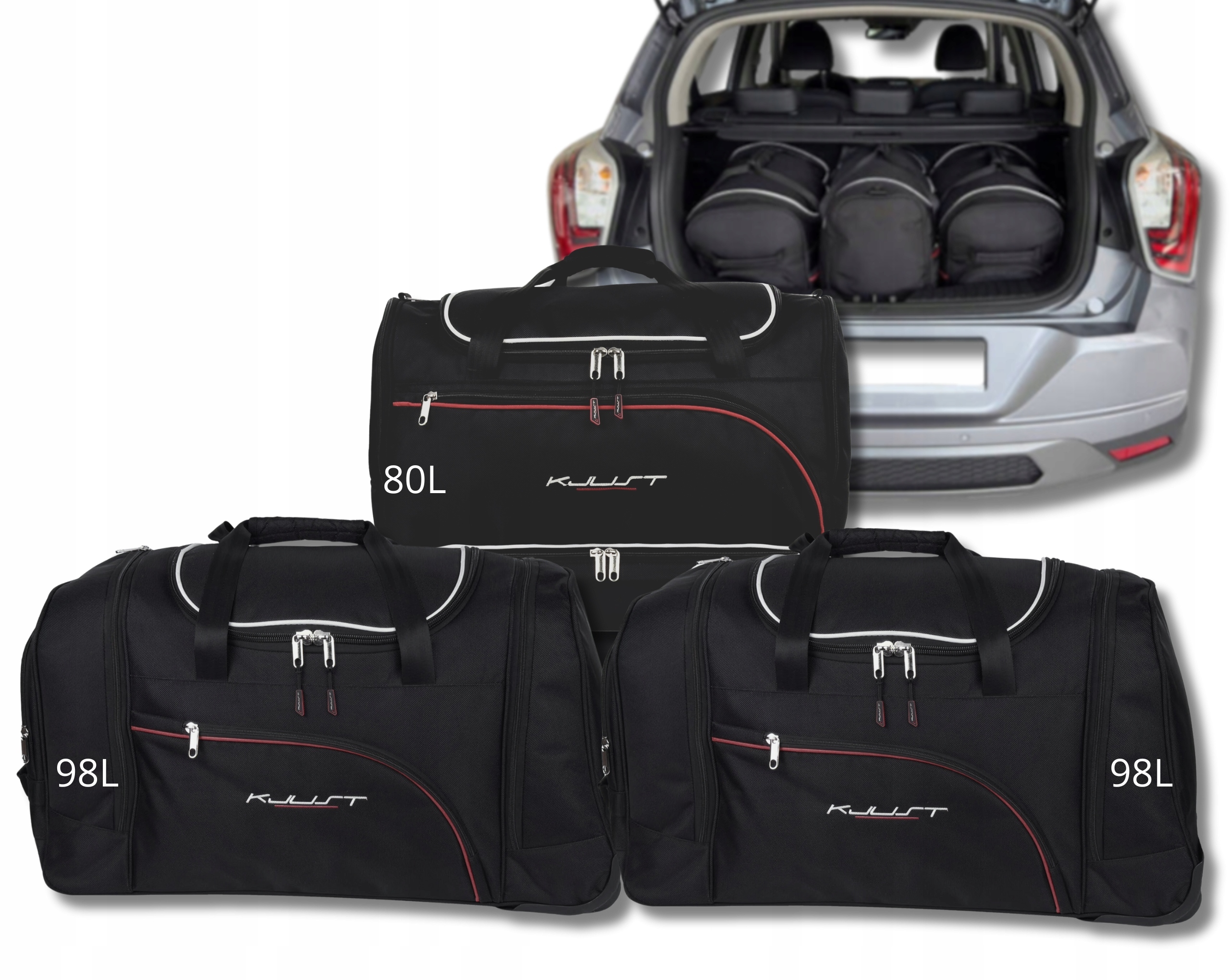 Kompletná sada tašiek Kjust do kufra pre Ssangyong Tivoli 2015-