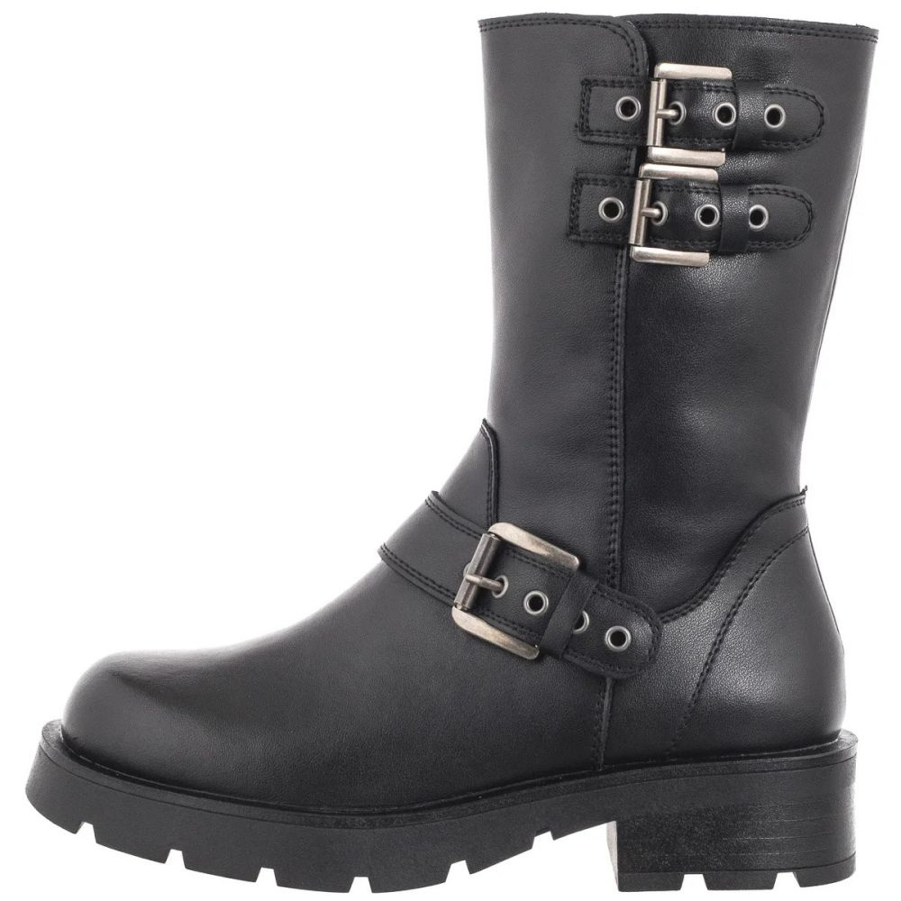 Černé Trapery S Koženými Přezkami 37