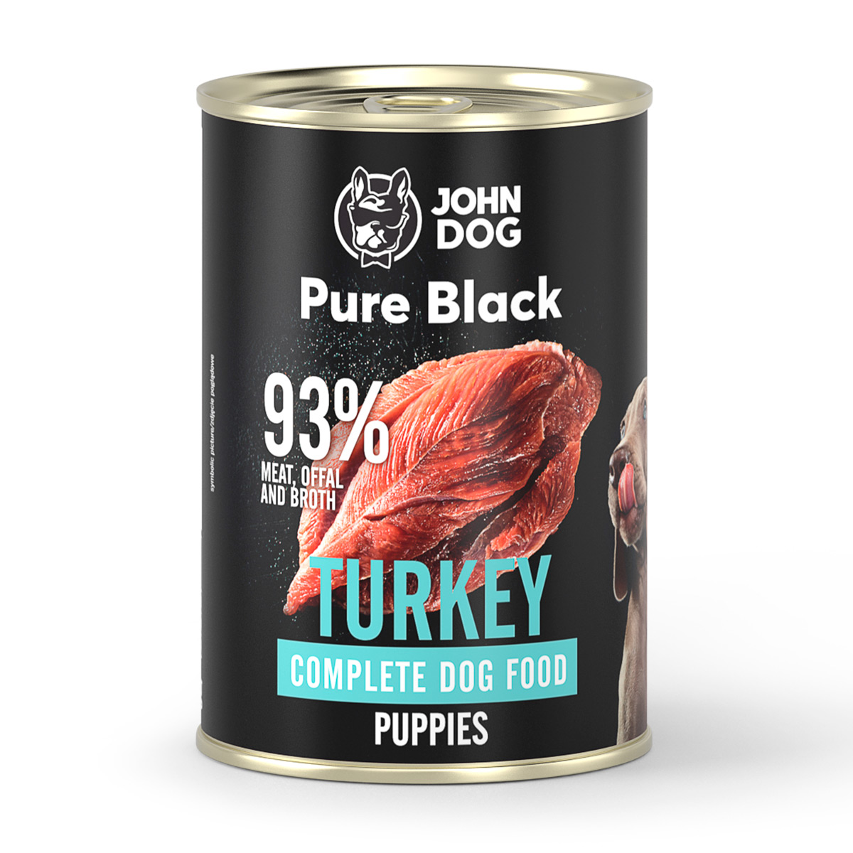Levně John Dog Pure Black štěně mono krůta 400 g