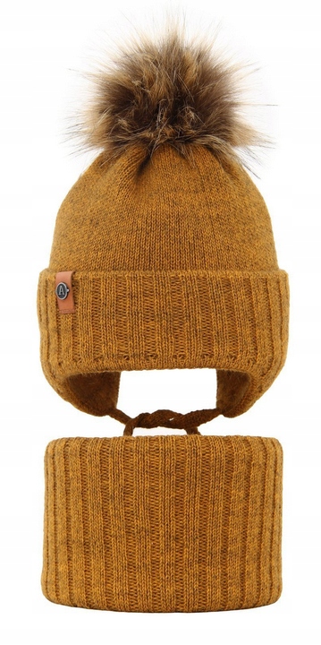 

Czapka Wiązana i Komin Chłopięcy Zimowy 48-50 2-4L