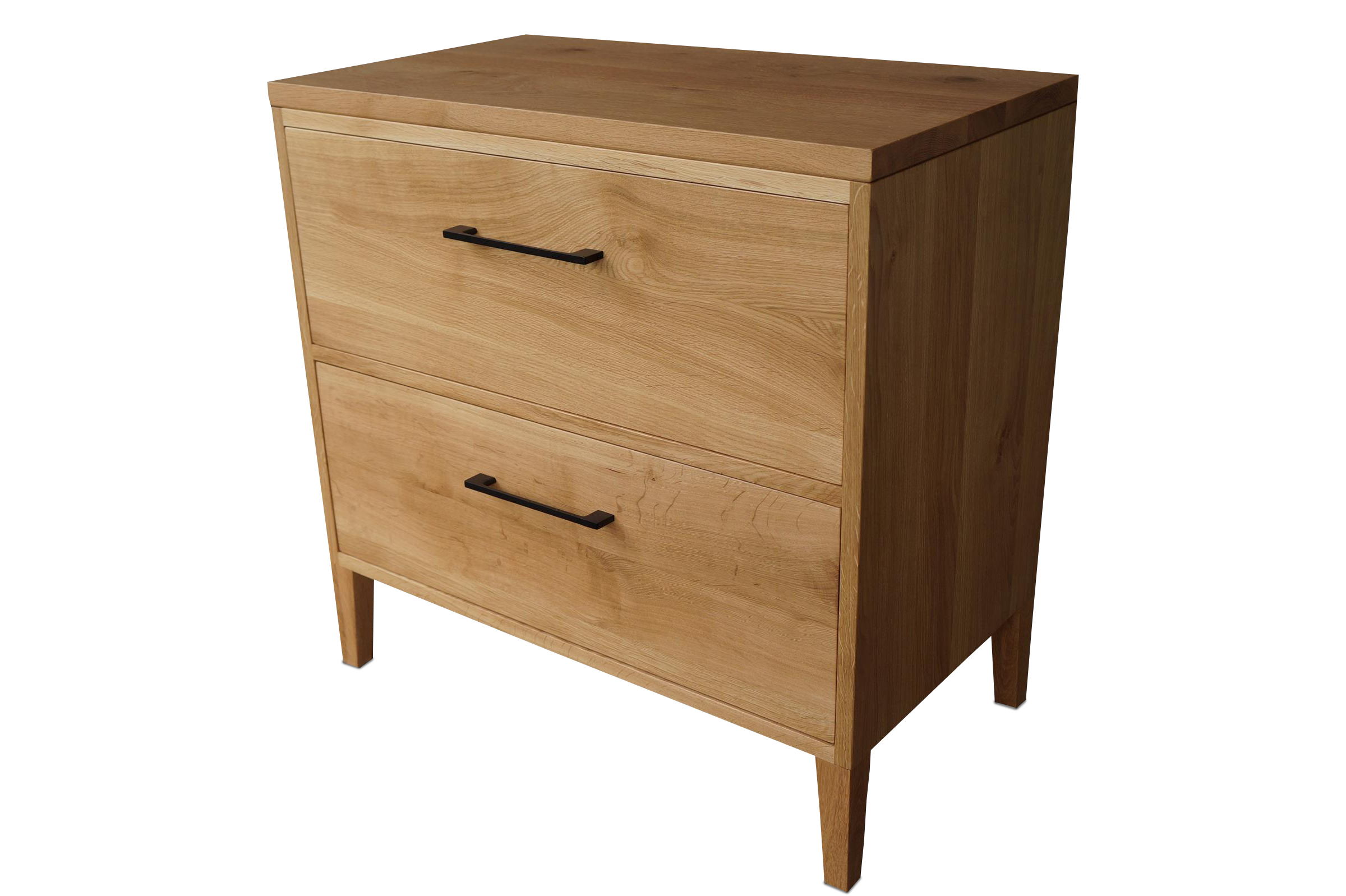 DREWNIANA SZAFKA POD UMYWALKĘ SZUFLADY DĄB 80 CM