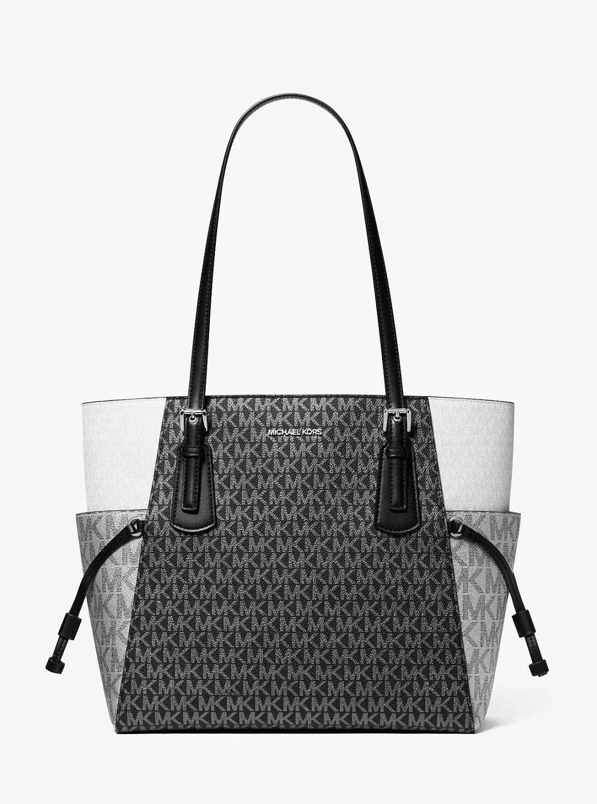 Michael Kors metalická dámská velká kabelka Voyager černá