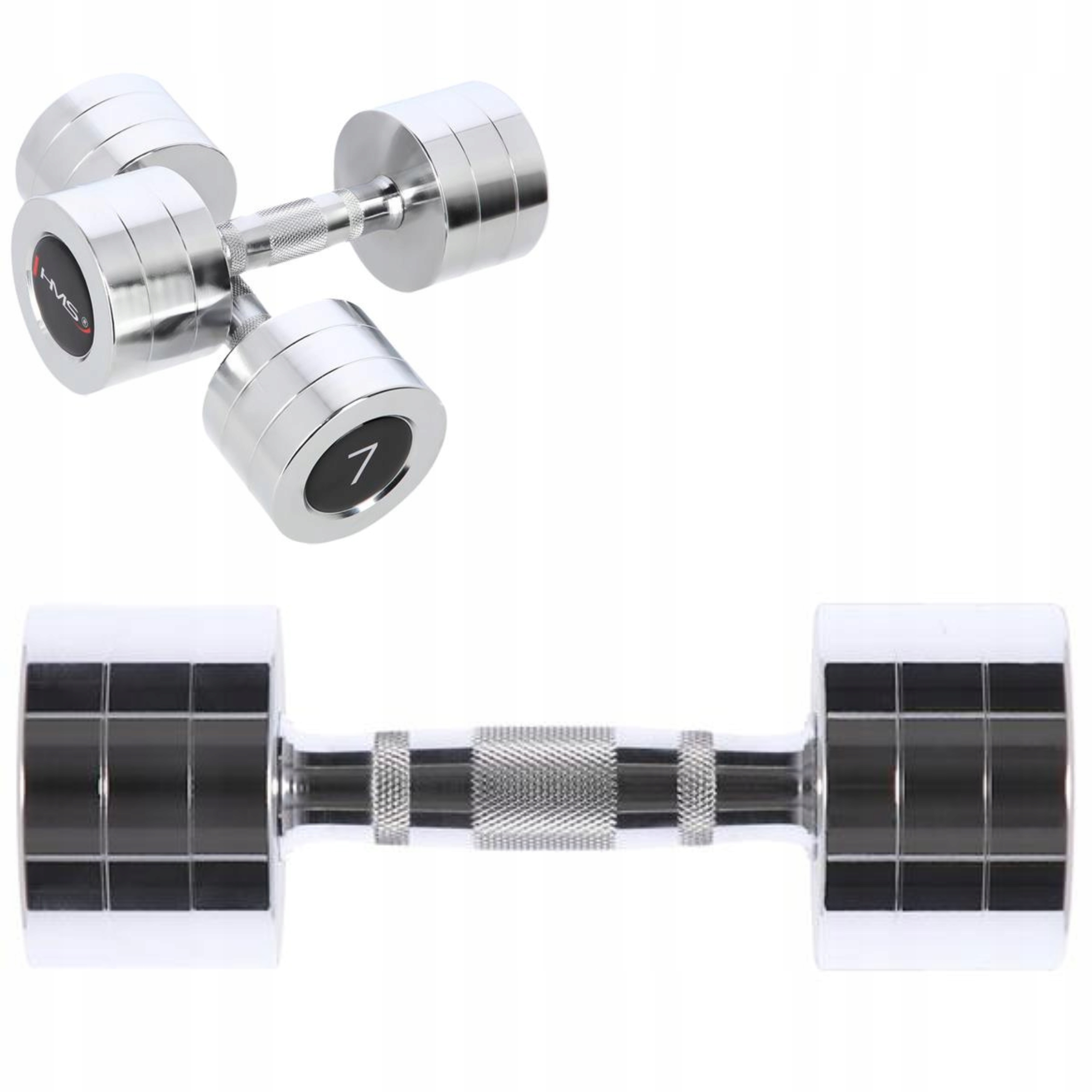 Činka 7 kg trénink pár chromovaná ocel Hms