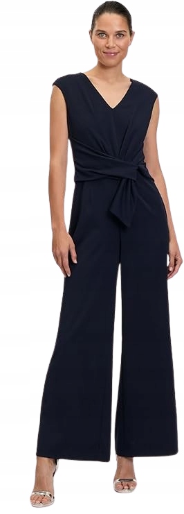 Vera Mont Tmavě Modrá Kombinéza Se Zavazováním V Pase 44 Jqb