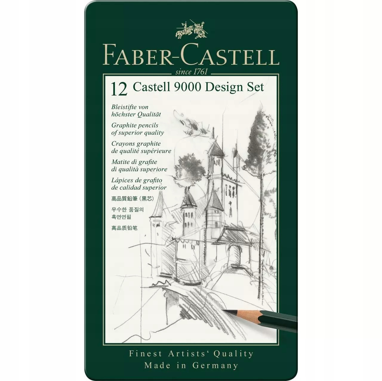 Faber Castell Tužky 9000 Design 5B-5H Metal Balení