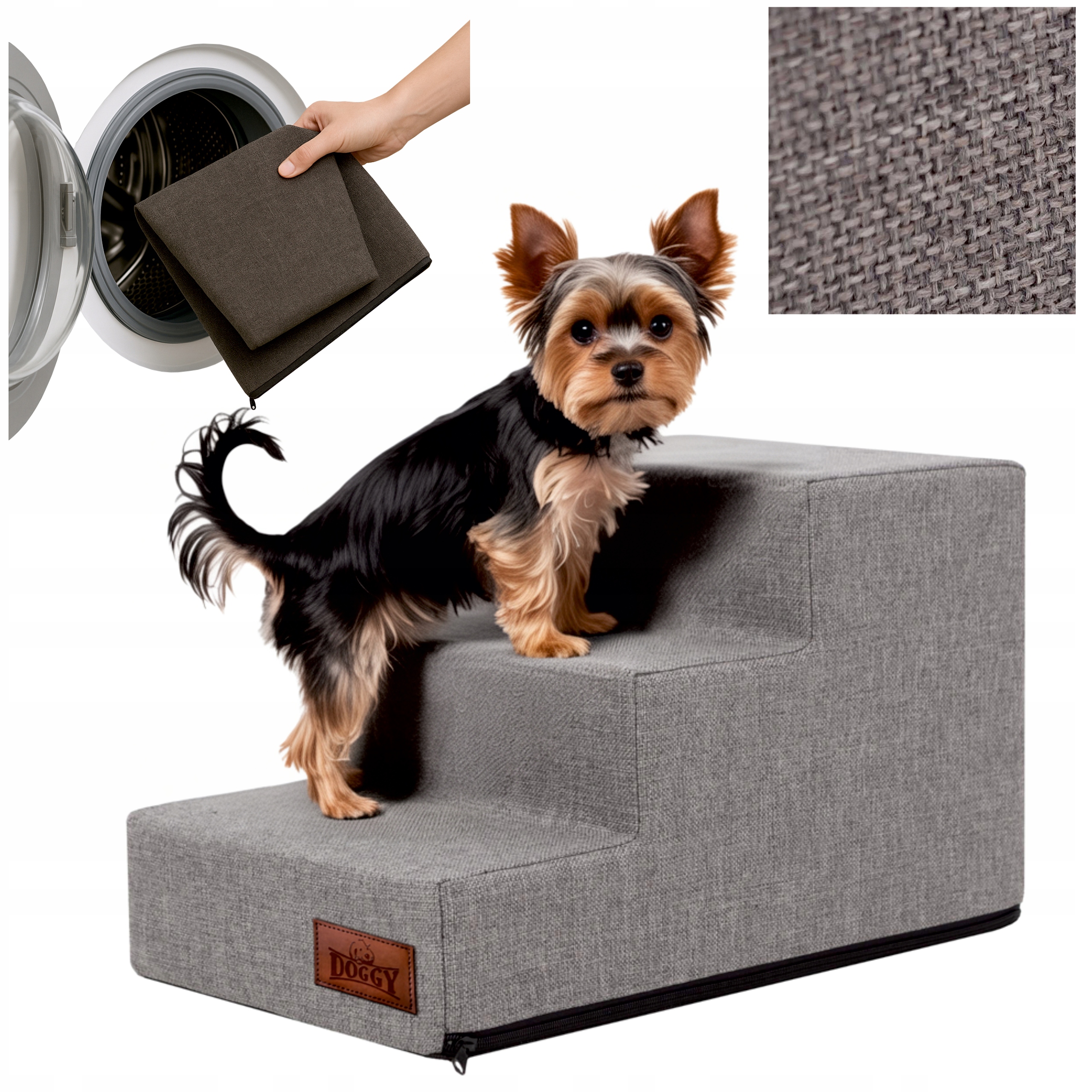 Schodki Dla Psa Schody dla psów kotów Rampa Antypoślizgowa, 3 stopnie 30 cm