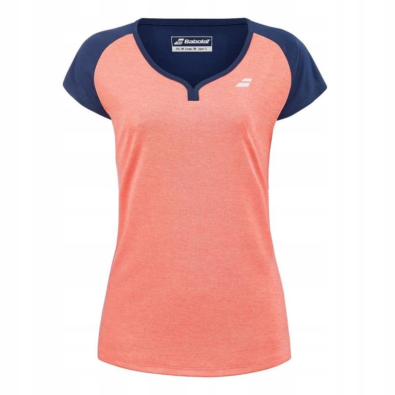 Tričko Babolat Play Cap Sleeve Top Women Fluo Strike/estate Blue Xs