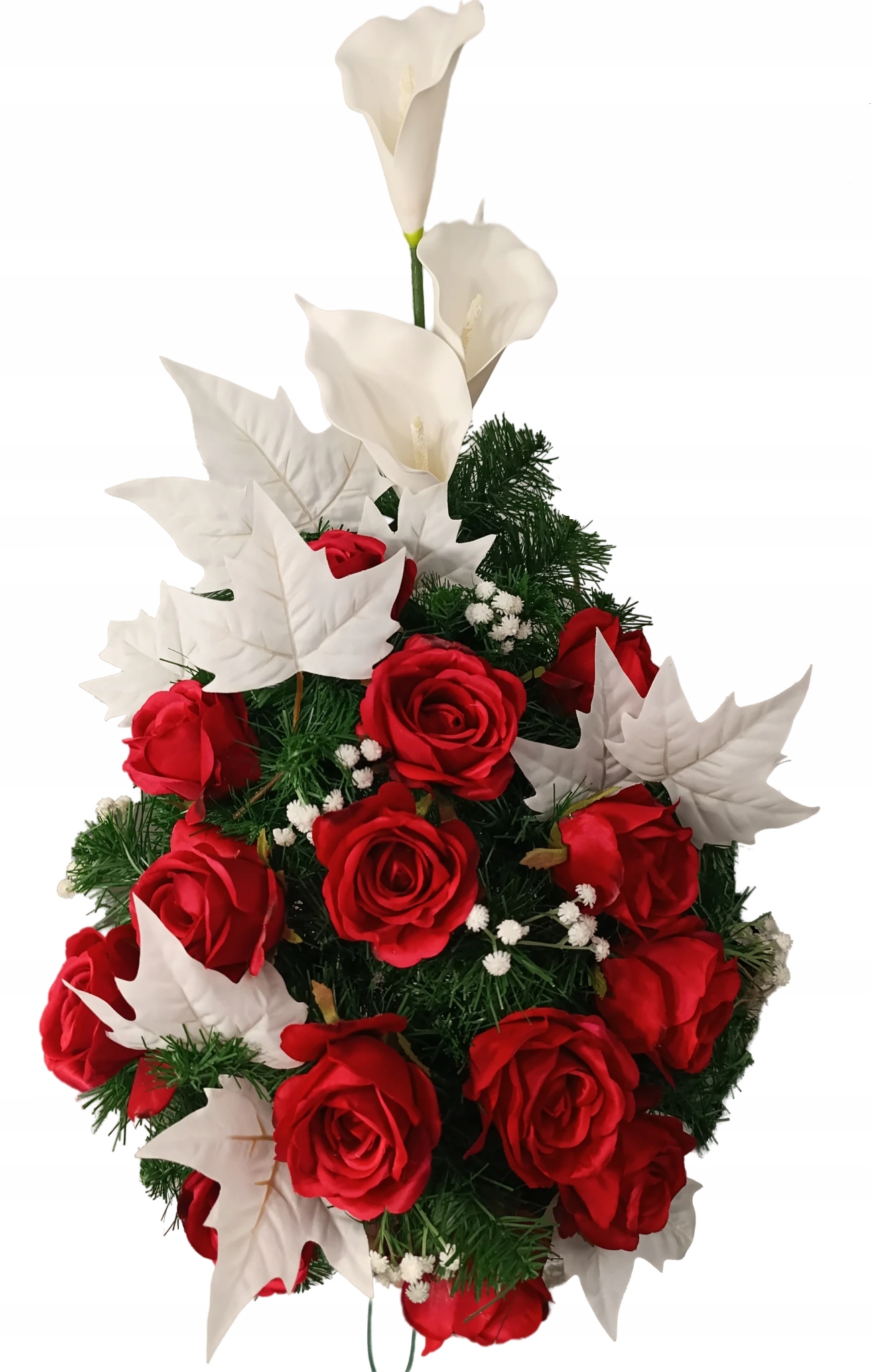 Kompozice Dekorace Růže Umělé Květy Na Hrob Na Hřbitově