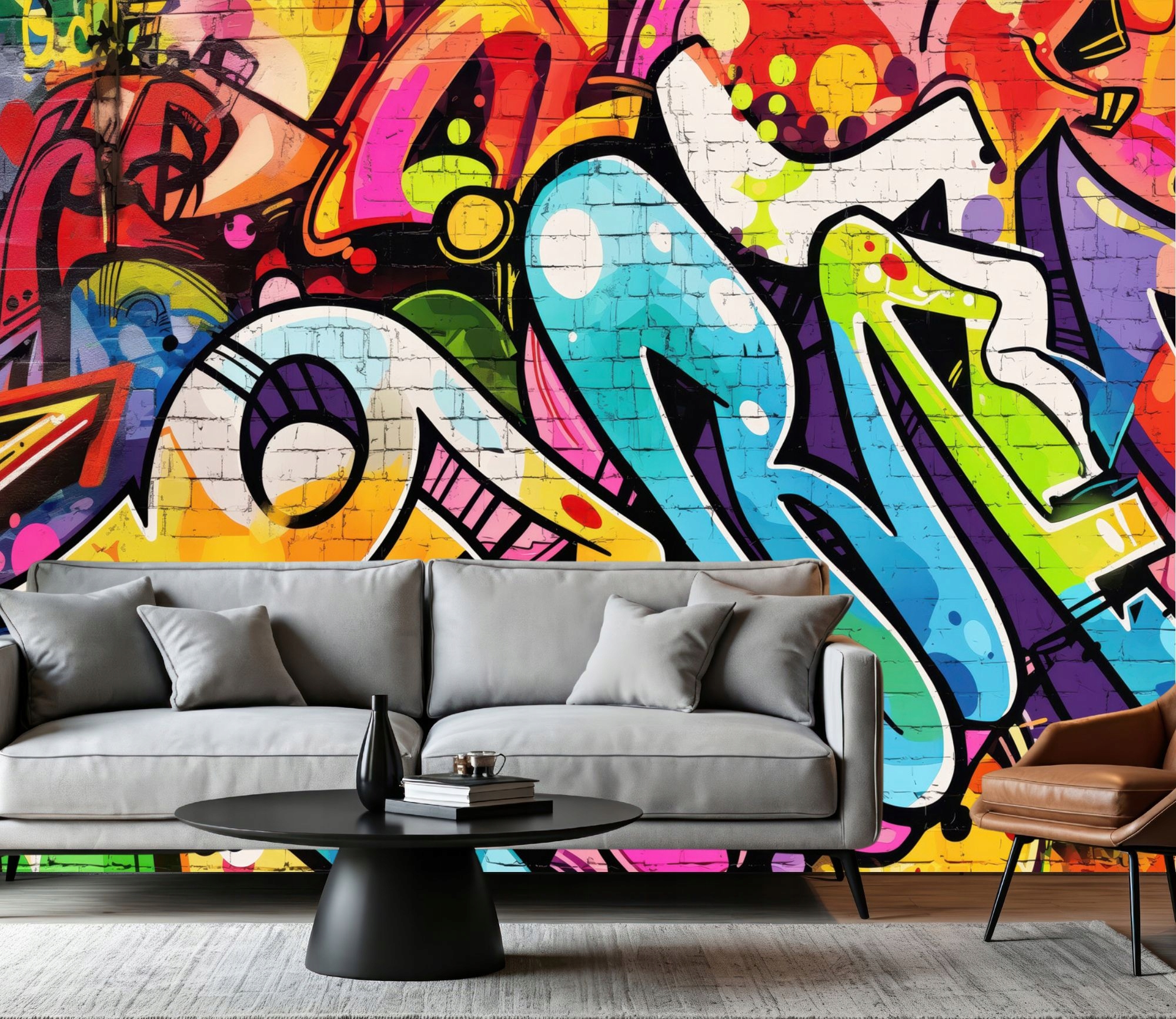 Fototapeta Premium Graffiti Mural do ateliéru na stenu 400 x 150 cm