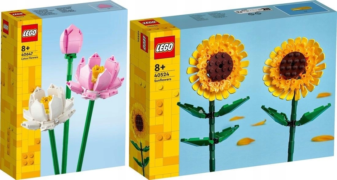 Lego Botanicals Slunečnice 40524 Lego Botanicals Lotosové Květy 40647