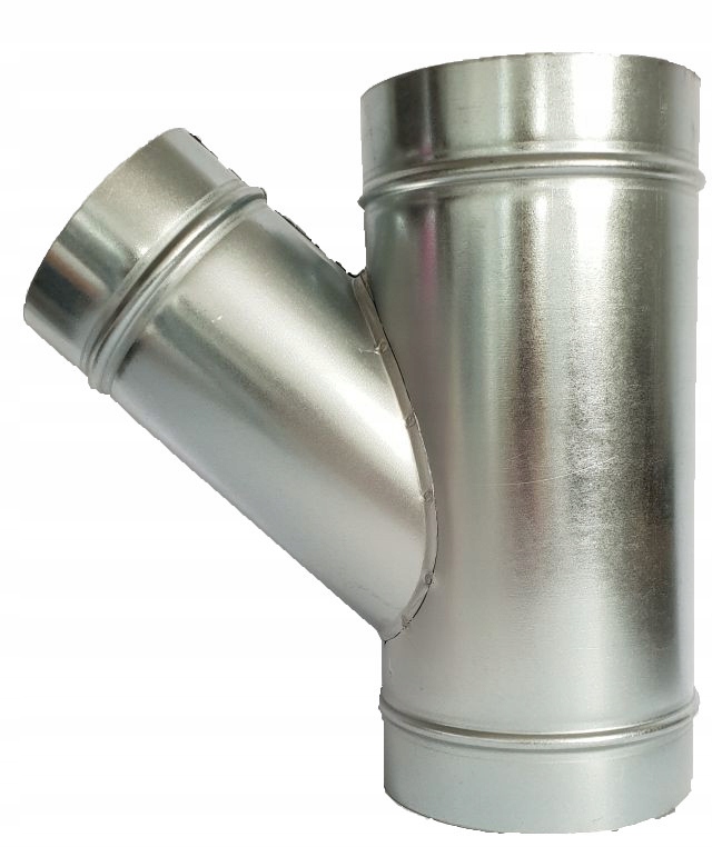 TRÓJNIK 45st 125/100 TRÓJNIK pod kątem 45 STOPNI 125/100 OCYNK wentylacyjny