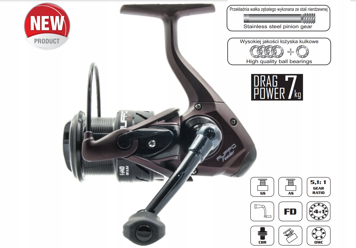 Kołowrotek Mistrall Ruffo Feeder FD 3000 Kod producenta KM-1026130