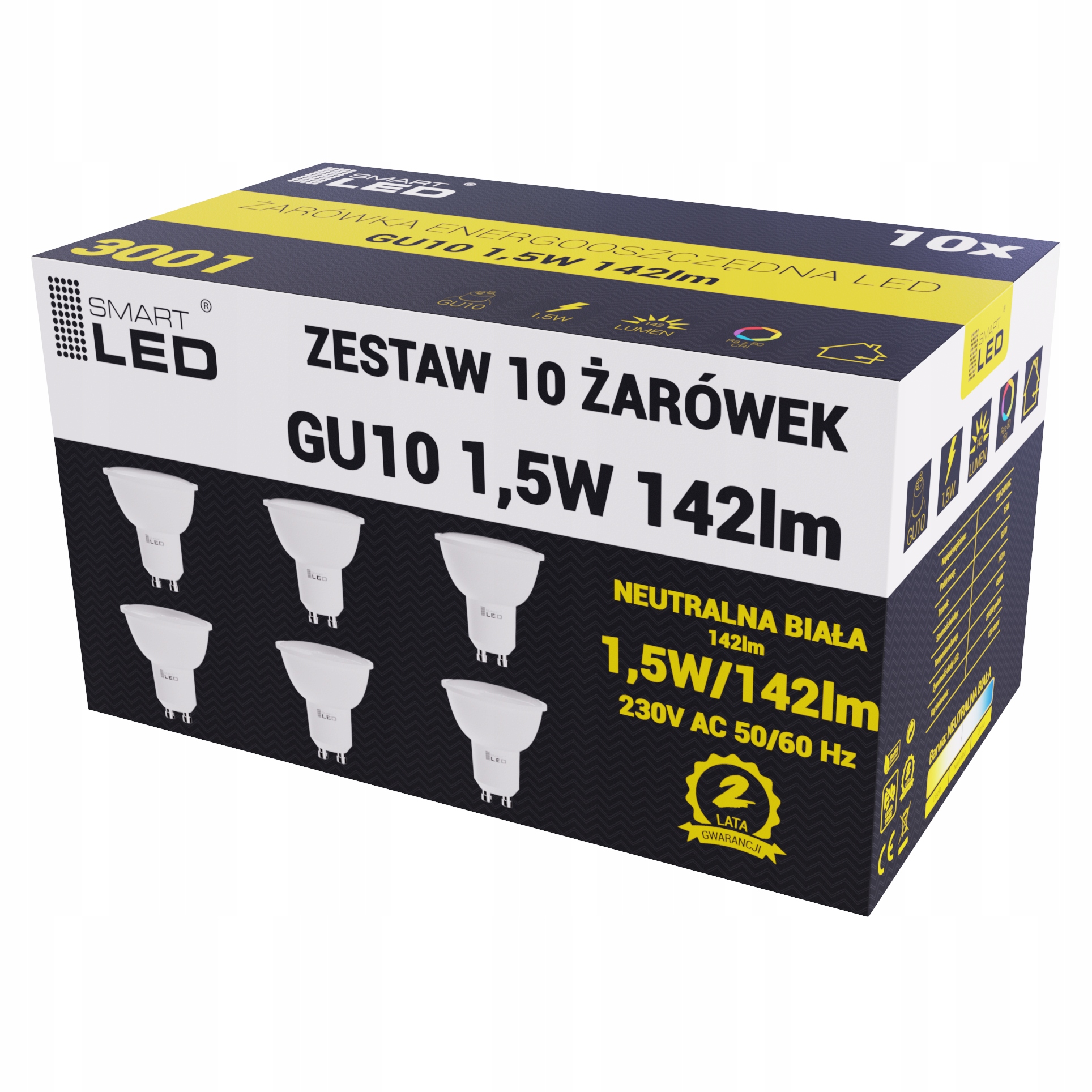 ŻARÓWKA LED GU10 1,5W Zimna Biała - 6500K