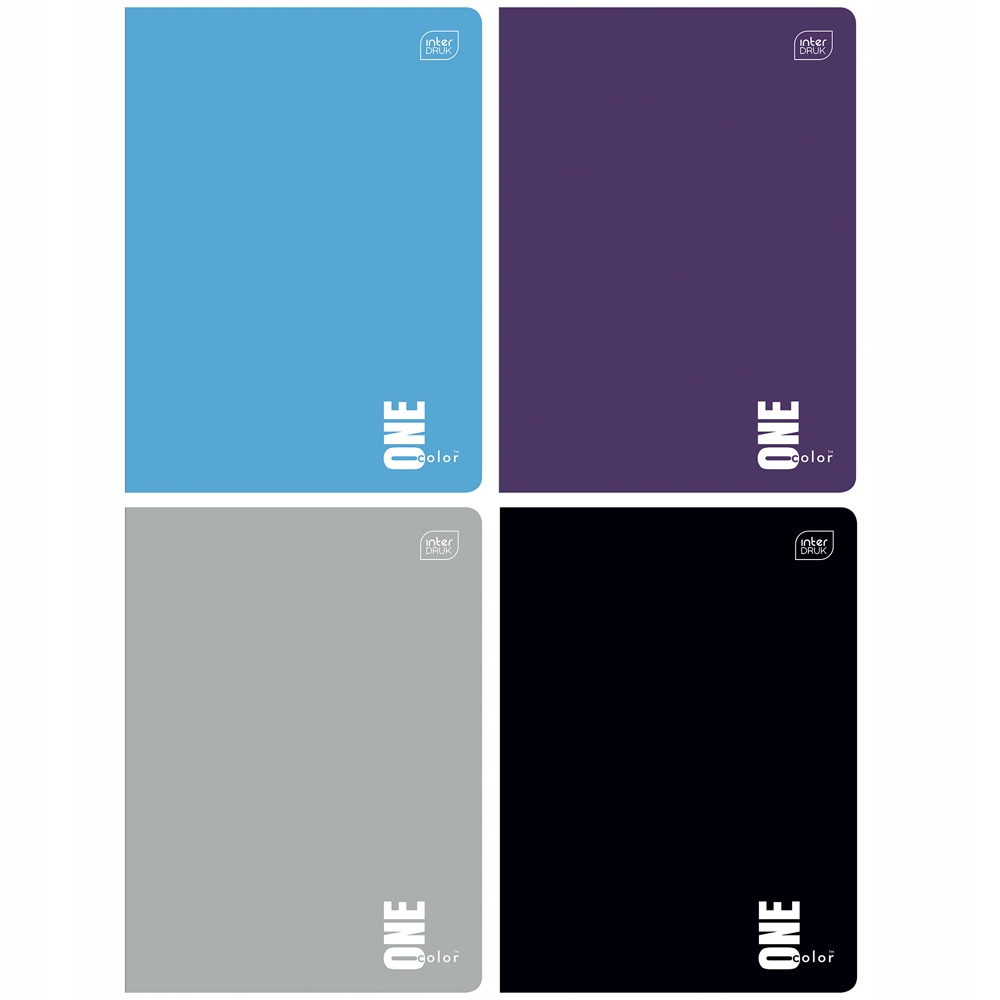 

4 X Zeszyt A5 16 Kartek Kratka Interdruk One Color