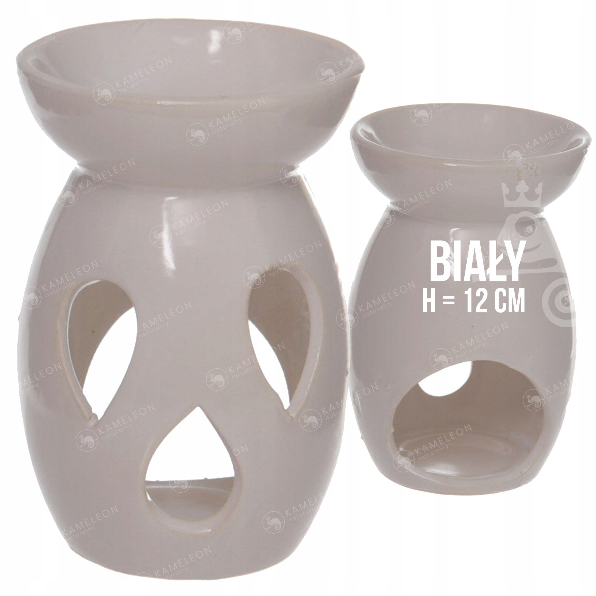 

Kominek Ceramiczny na olejki eteryczne woski Biały