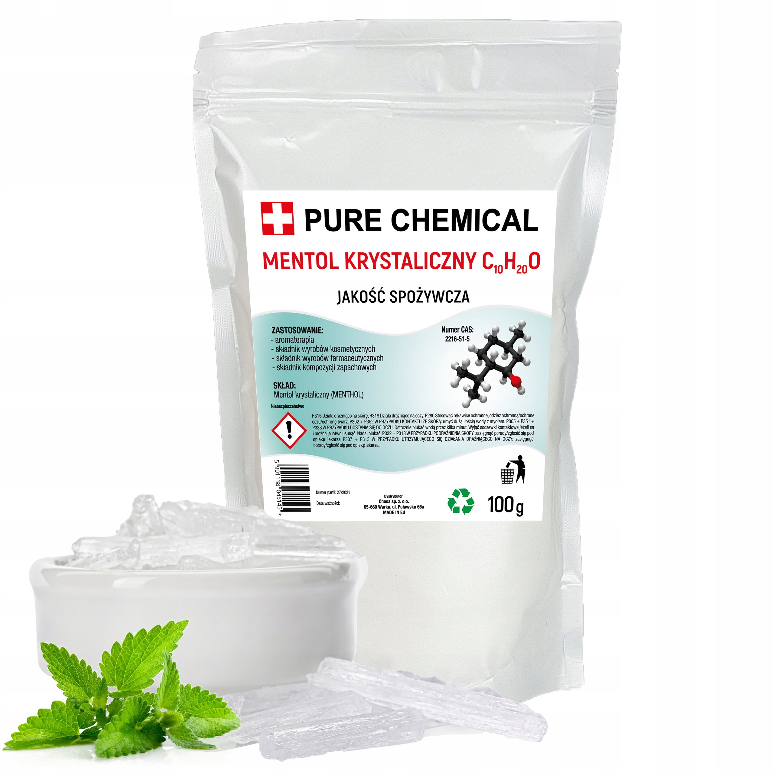 

Mentol Krystaliczny Do Sauny Kryształy 100 gram