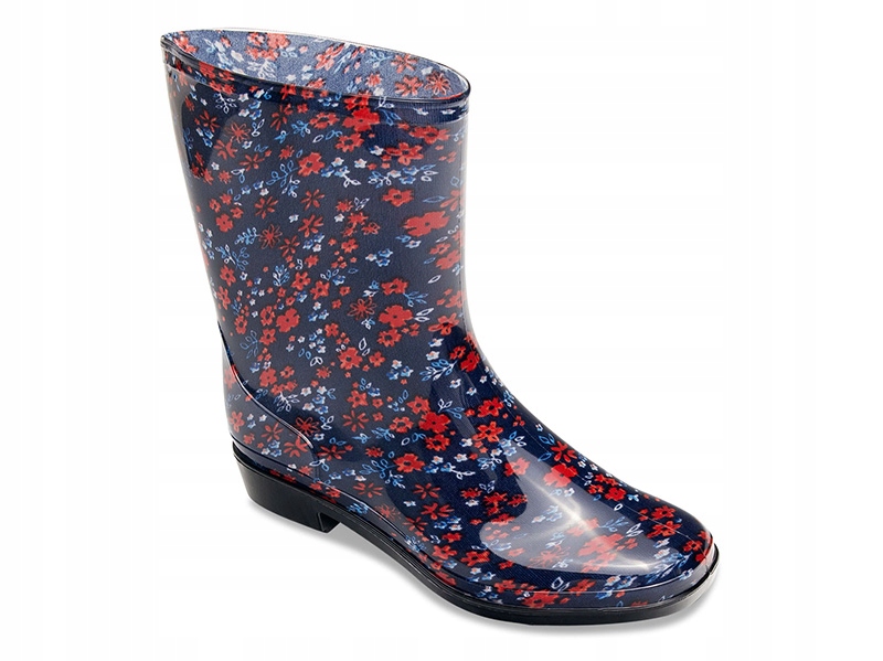 

Śliczne Kalosze Damskie Lano Red 2 Flower 39