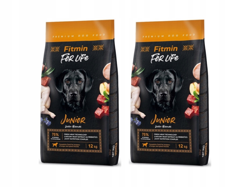Karma dla psa Fitmin Dog For Life Junior Large Breed 2 x12 kg
