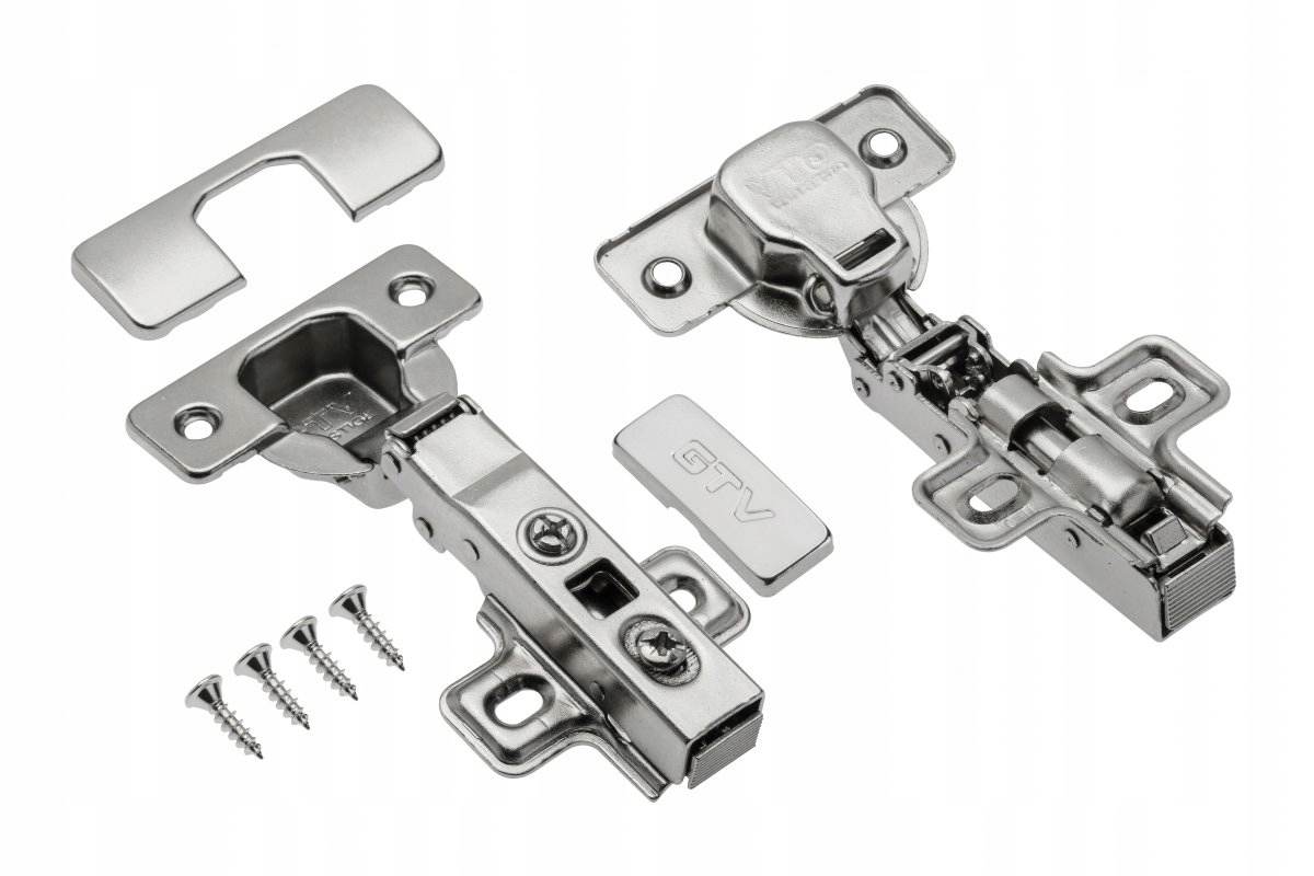 ZAWIAS MEBLOWY GTV PROSTY NAKŁADANY CICHY DOMYK DOCIĄG ZM-ECHC09BEO 10 SZT