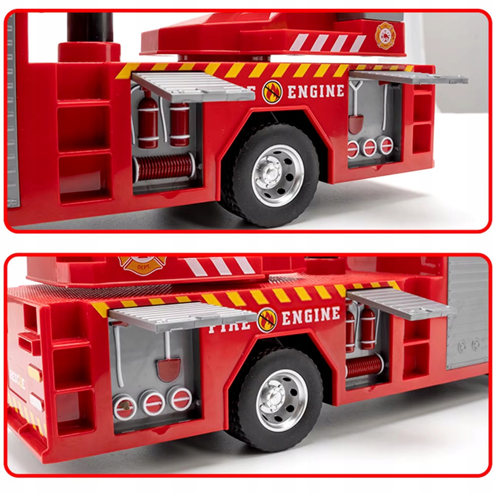 STRAŻ POŻARNA WÓZ STRAŻACKI Z POMPĄ WODA CIĘŻARÓWKA SAMOCHÓD DLA DZIECI Model Wóż strażacki na wodę z wysięgnikiem