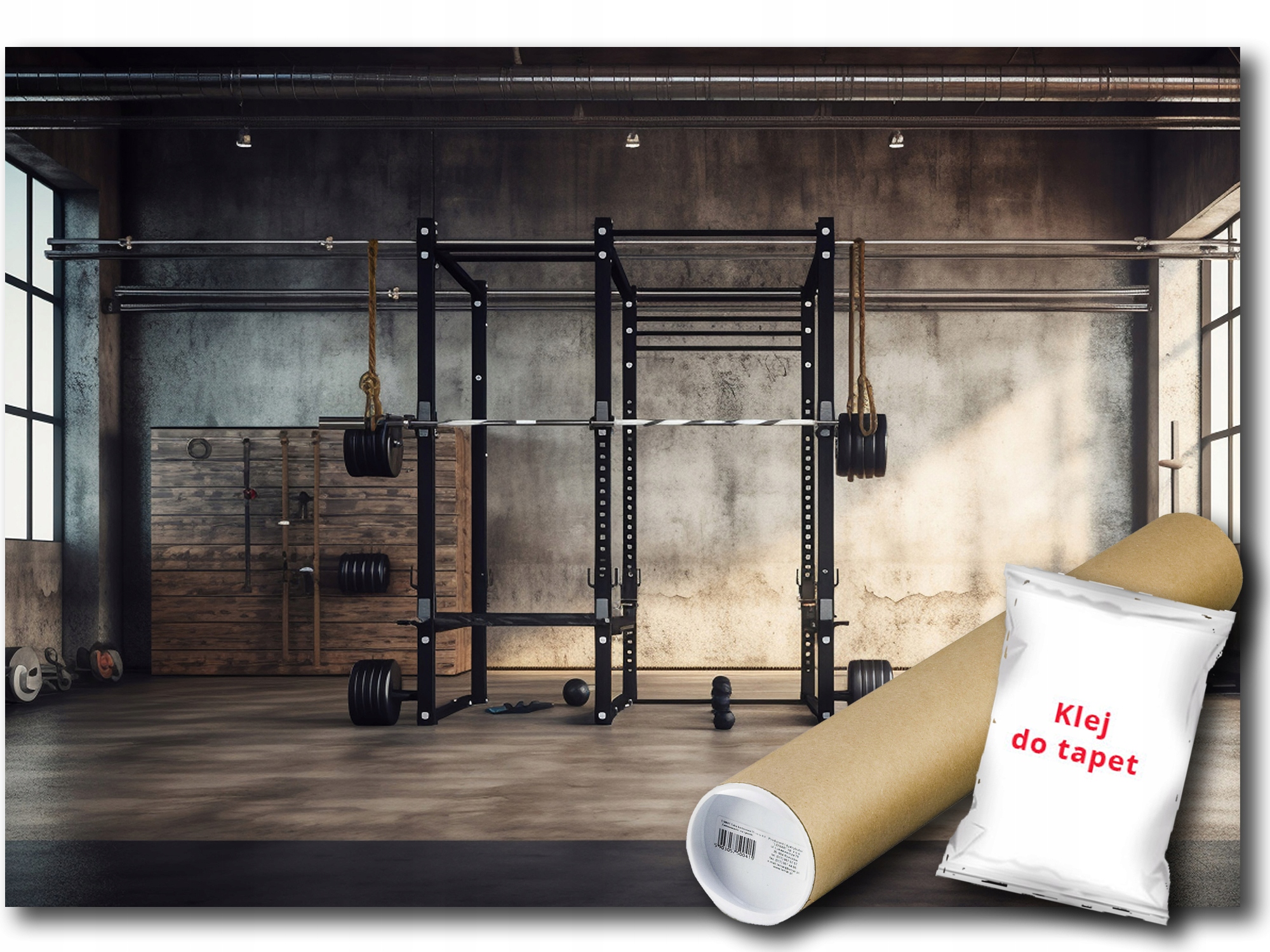 Fototapeta Flizelina Sport Pohyb Posilňovňa Fitness Tréning Činka 312x219