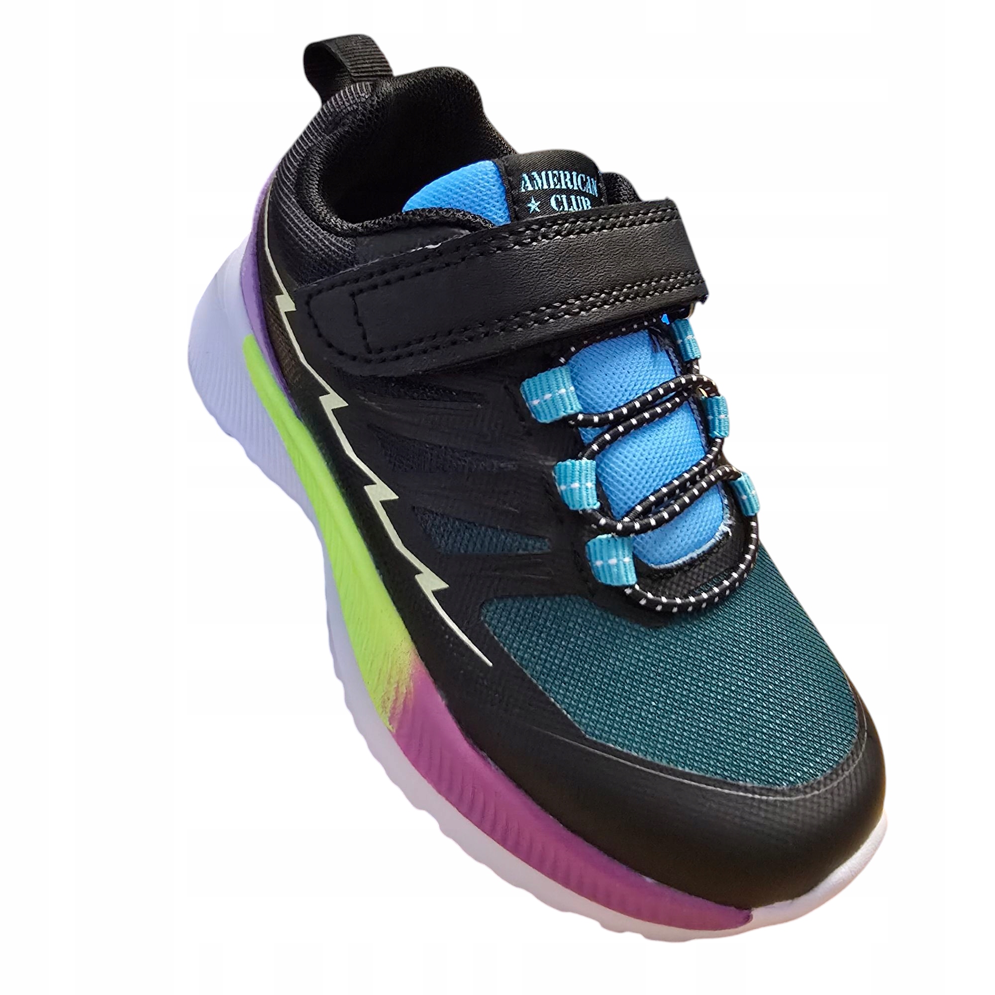 American Es 186 Lekkie Buty Sportowe Adidasy Siatkowe Kolorowe Na Rzepy 28