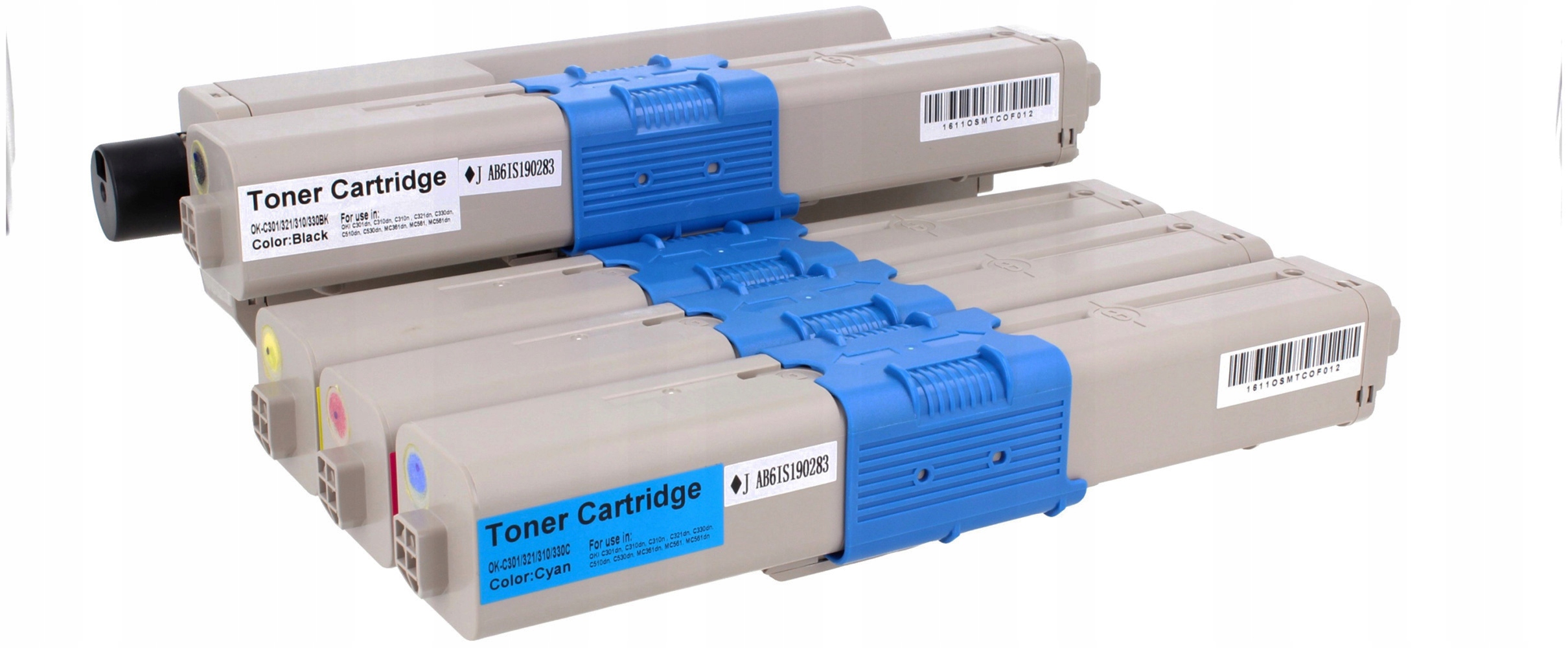 ZESTAW 4x TONER C301 DO OKI CMYK C301DN C321DN Wydajność 2200 str.