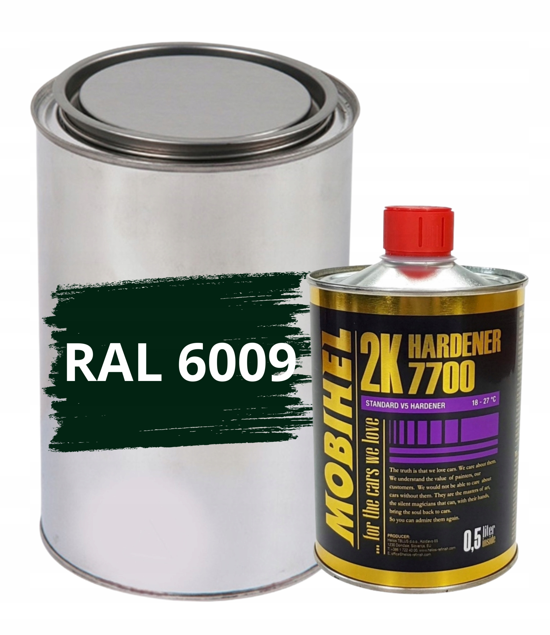 Ral 6009 Półmat Poliuretan Akryl 2:1 Farba 1L +utwardzacz 0,5L Mobihel 7700