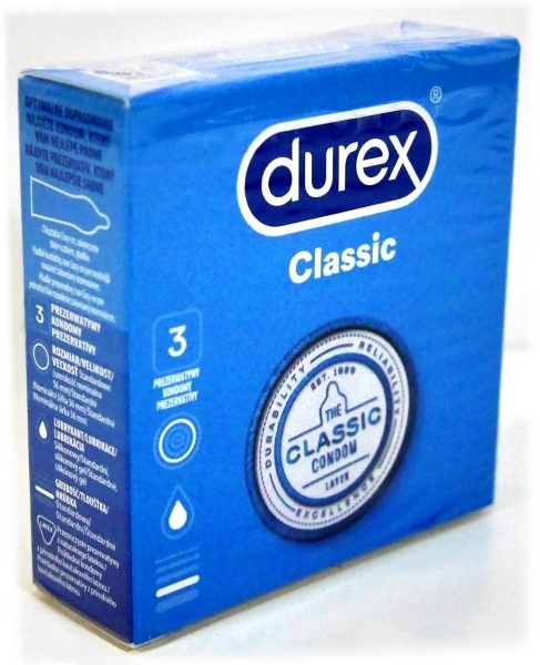 

Durex Classic 3 szt prezerwatywy Klasyczne Natural
