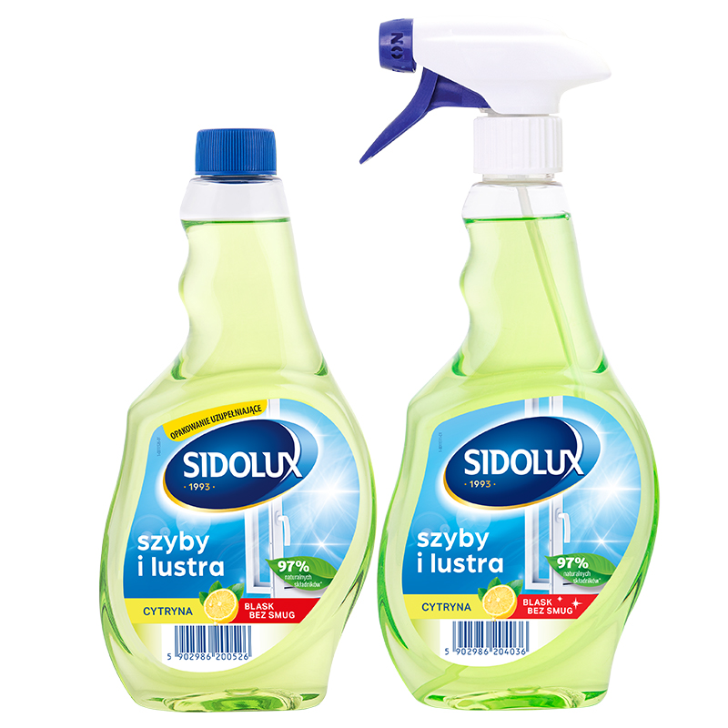 

Sidolux Crystal do mycia szyb zestaw 500 ml+500 ml