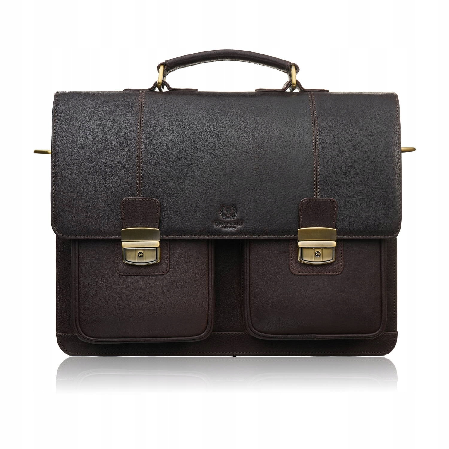 Pánská kožená aktovka na dokumenty cestovní hnědá Paolo Peruzzi