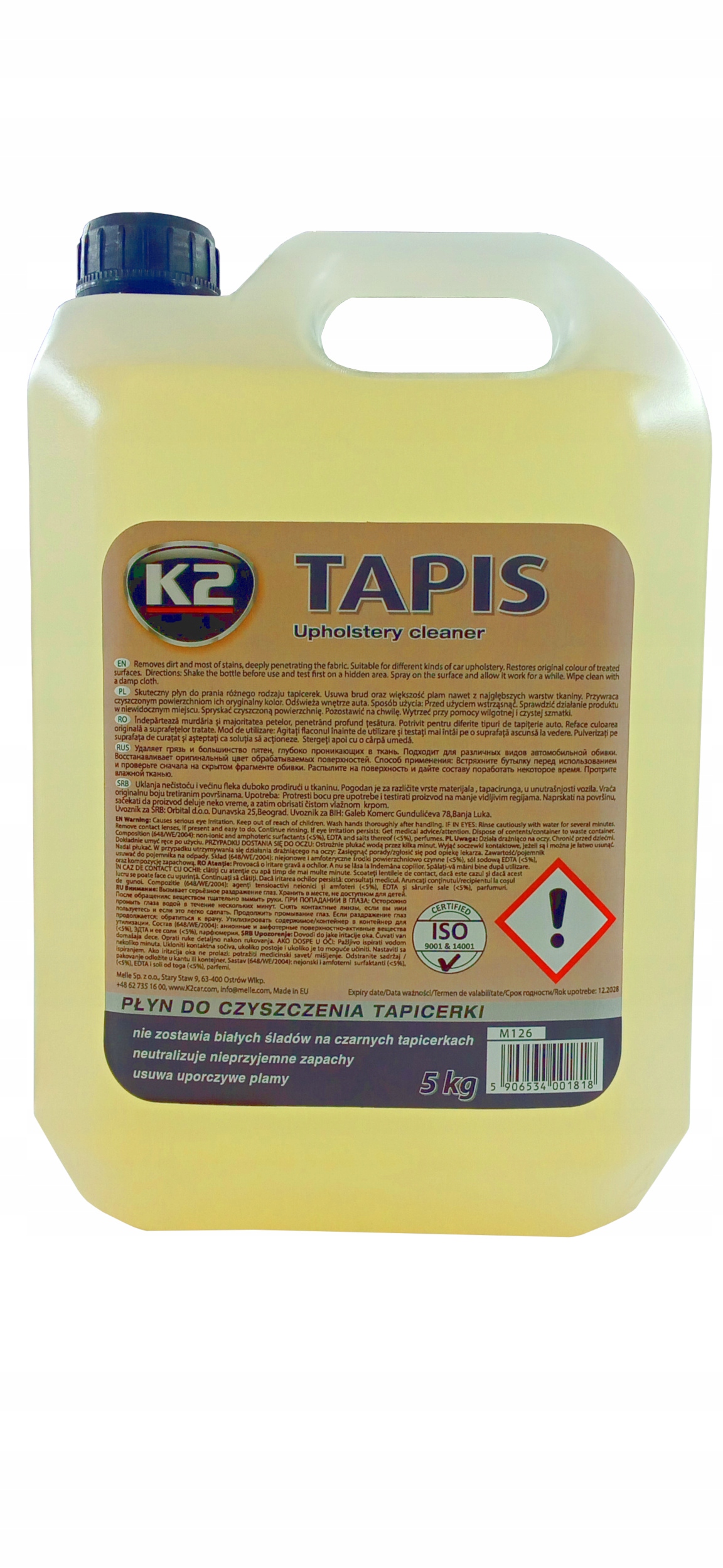 

K2 Tapis Płyn Do Czyszczenia Tapicerki 5L M126
