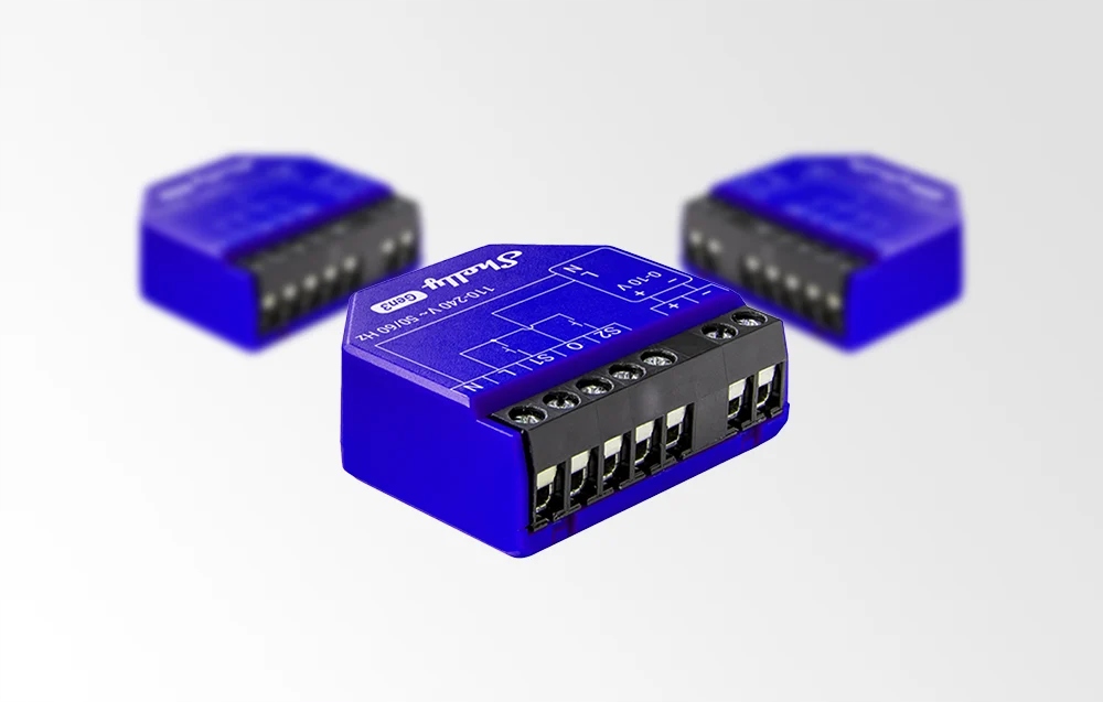 SHELLY Pro Dimmer 0/1-10V PM naszynowy modłuł sterowania poziomem jasości światła z pomiarem mocy — 8
