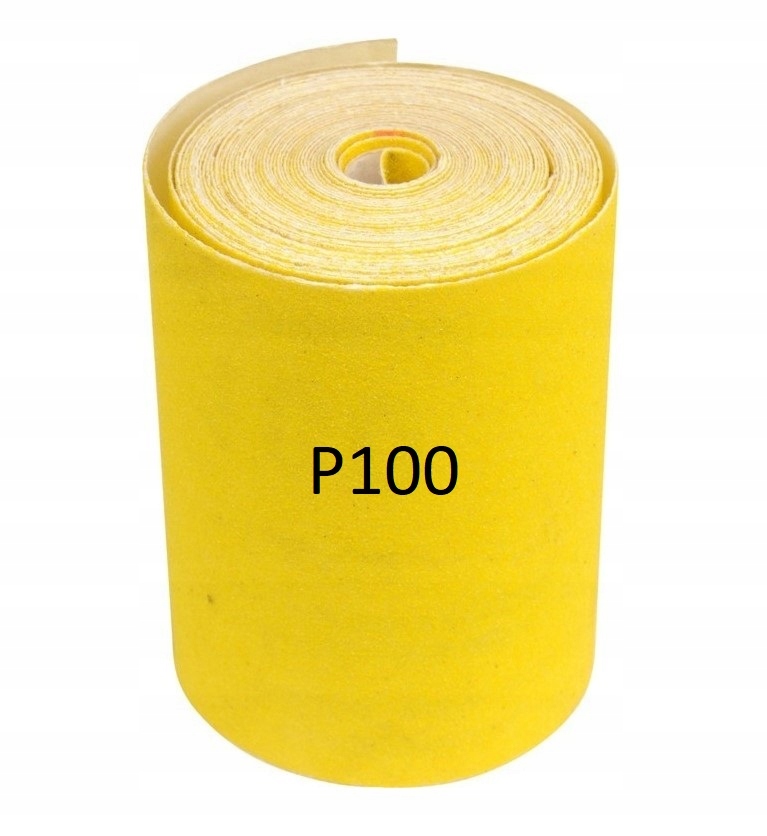 Papier ścierny w rolce do gipsu żółty yellow 115mm x 5m P100