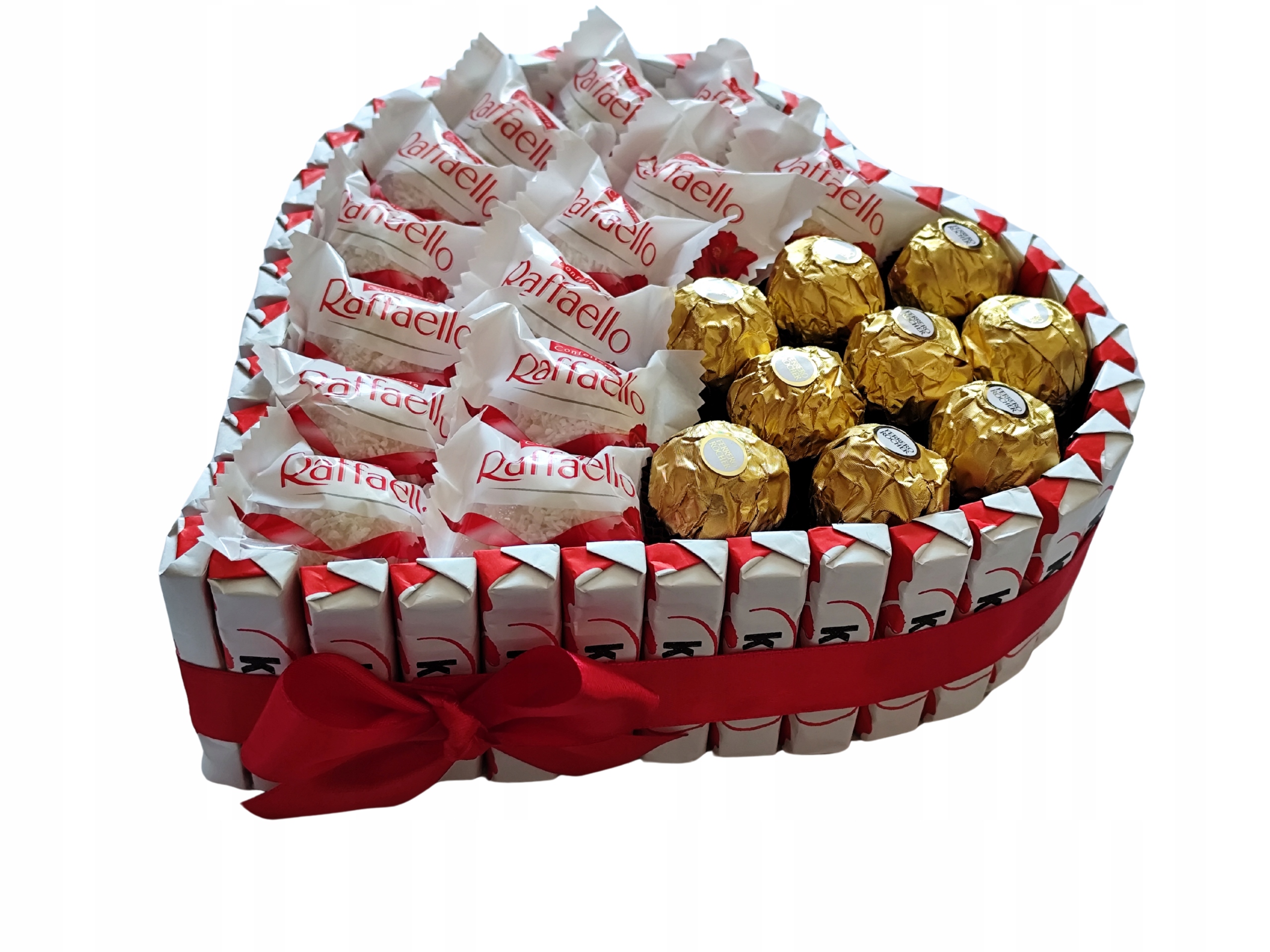 Levně Dort kinder raffaello ferrero Valentýn srdce narozeniny jedinečný dárek