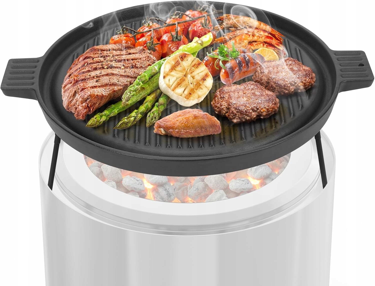 Onlyfire żeliwna płyta grillowa z blatem do paleniska P1363