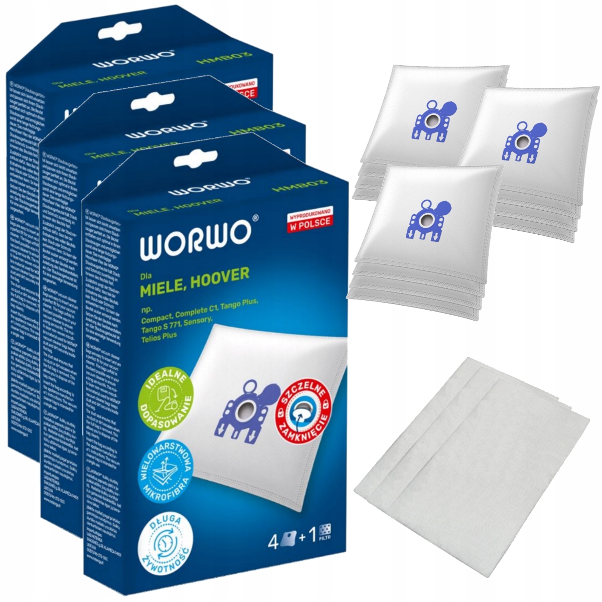 12x Worki do odkurzacza HOOVER HMB03 Worwo