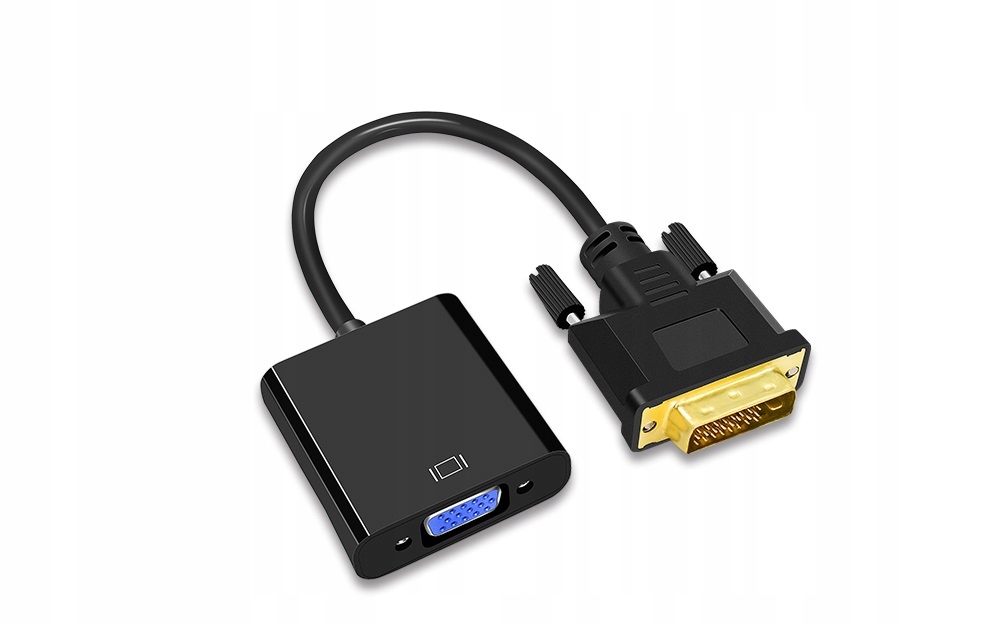 ADAPTER PRZEJŚCIÓWKA DVI-D męski na VGA do monitora komputera laptopa
