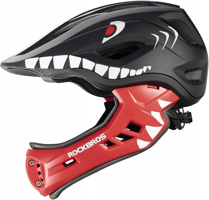 Kask rowerowy dziecięcy, Szczękowy, na rower motor, hulajnogę, Rockbros, S