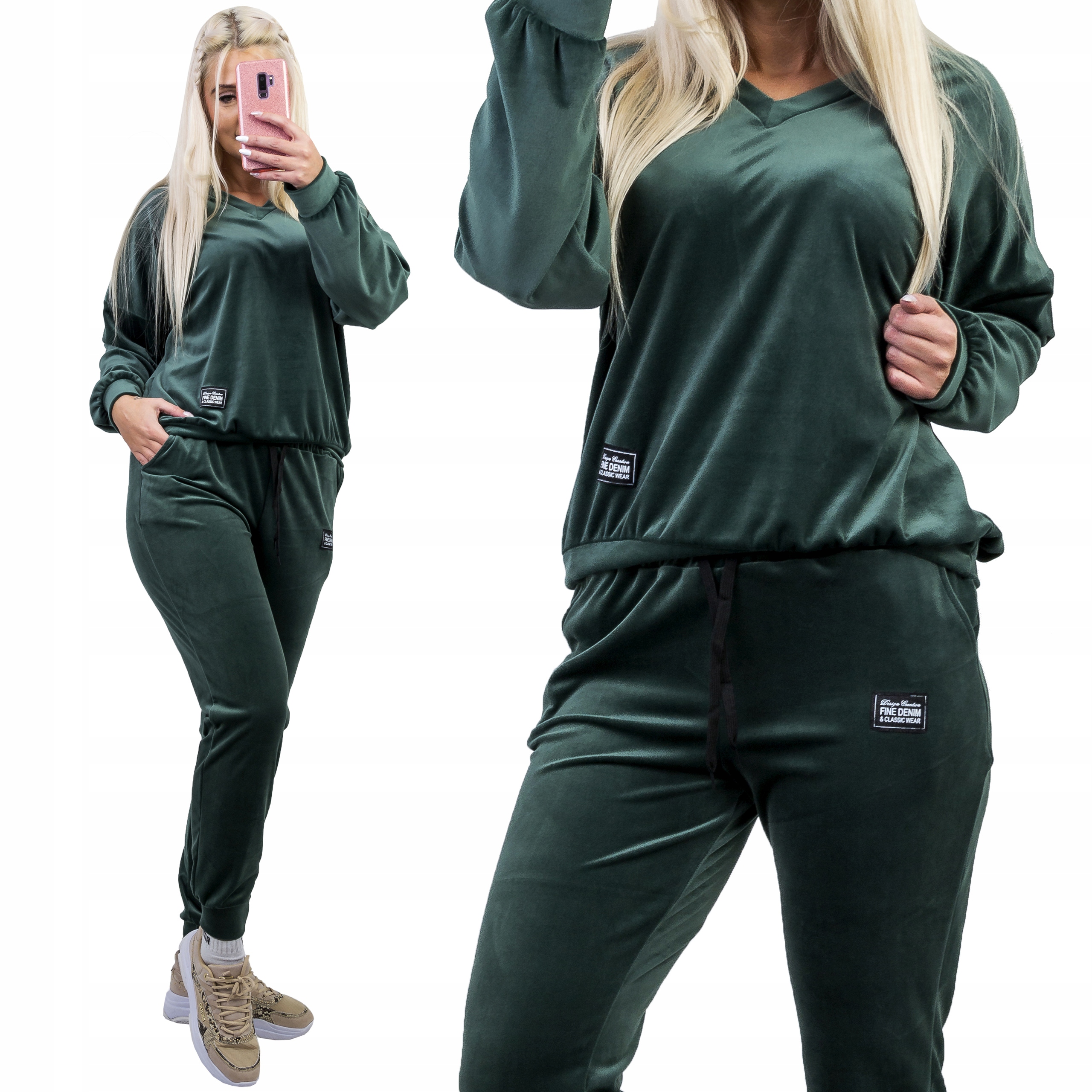 Z407 Teplákovka Teplákovka S Nášivkou Zelený vel. 52 (6XL)