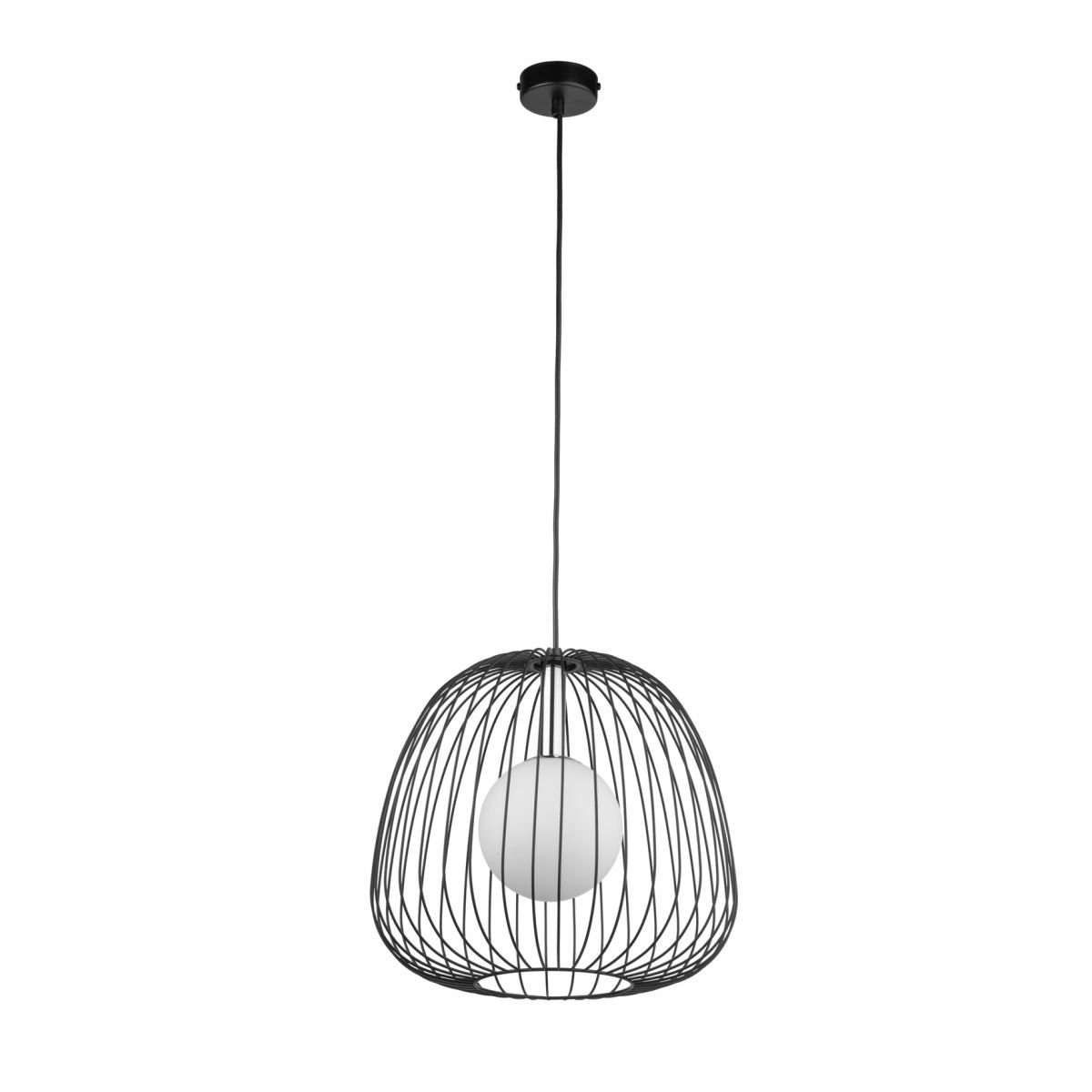 Závesná drôtená lampa s mliečnym skleneným tienidlom Bell 1 M Sigma Lighting