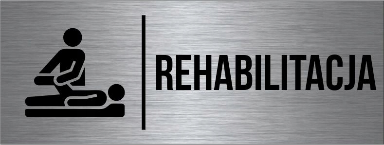 

Tabliczka Rehabilitacja Aluminium Piktogram