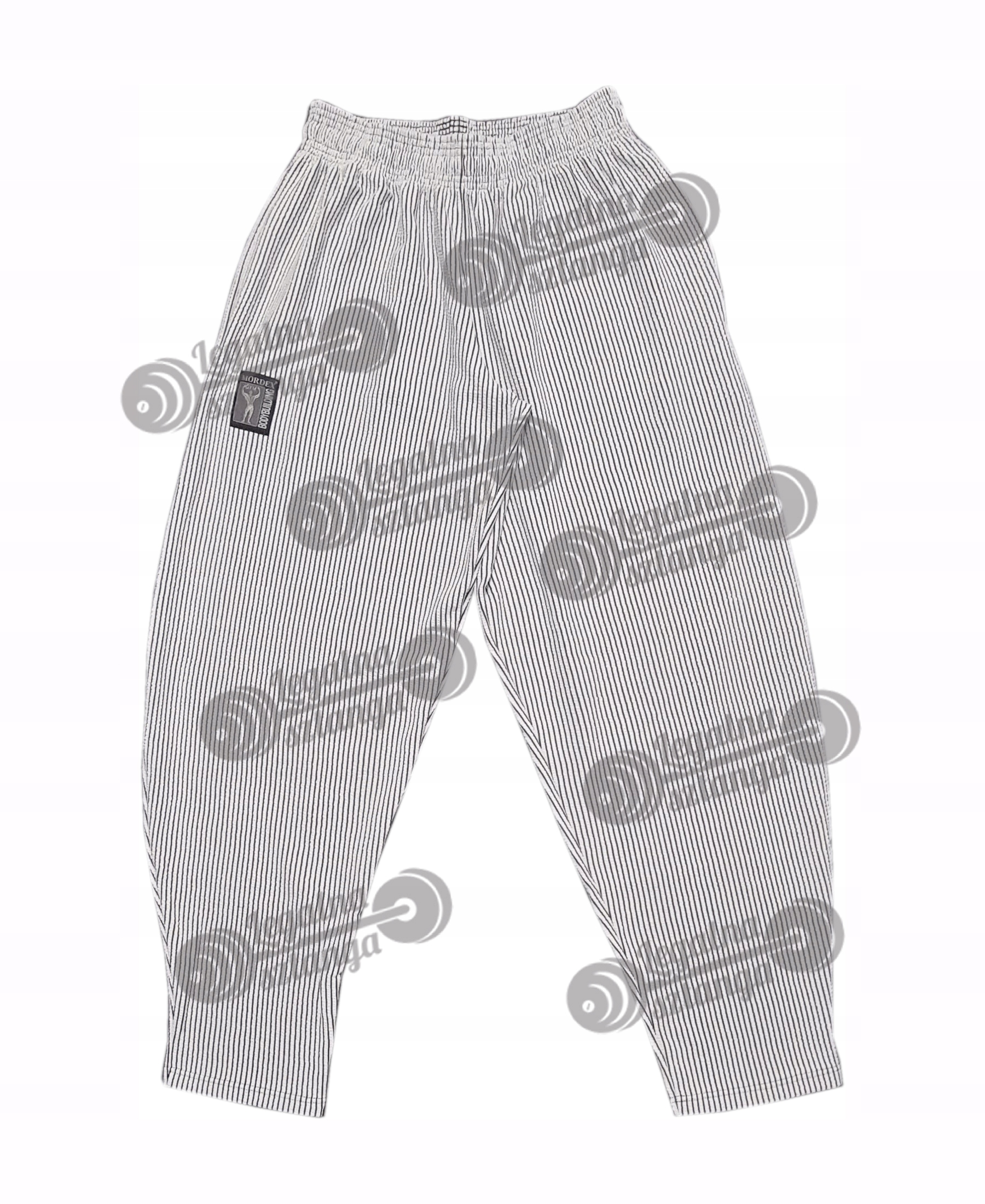 Spodnie prążkowane Mordex biało czarne 01 M York