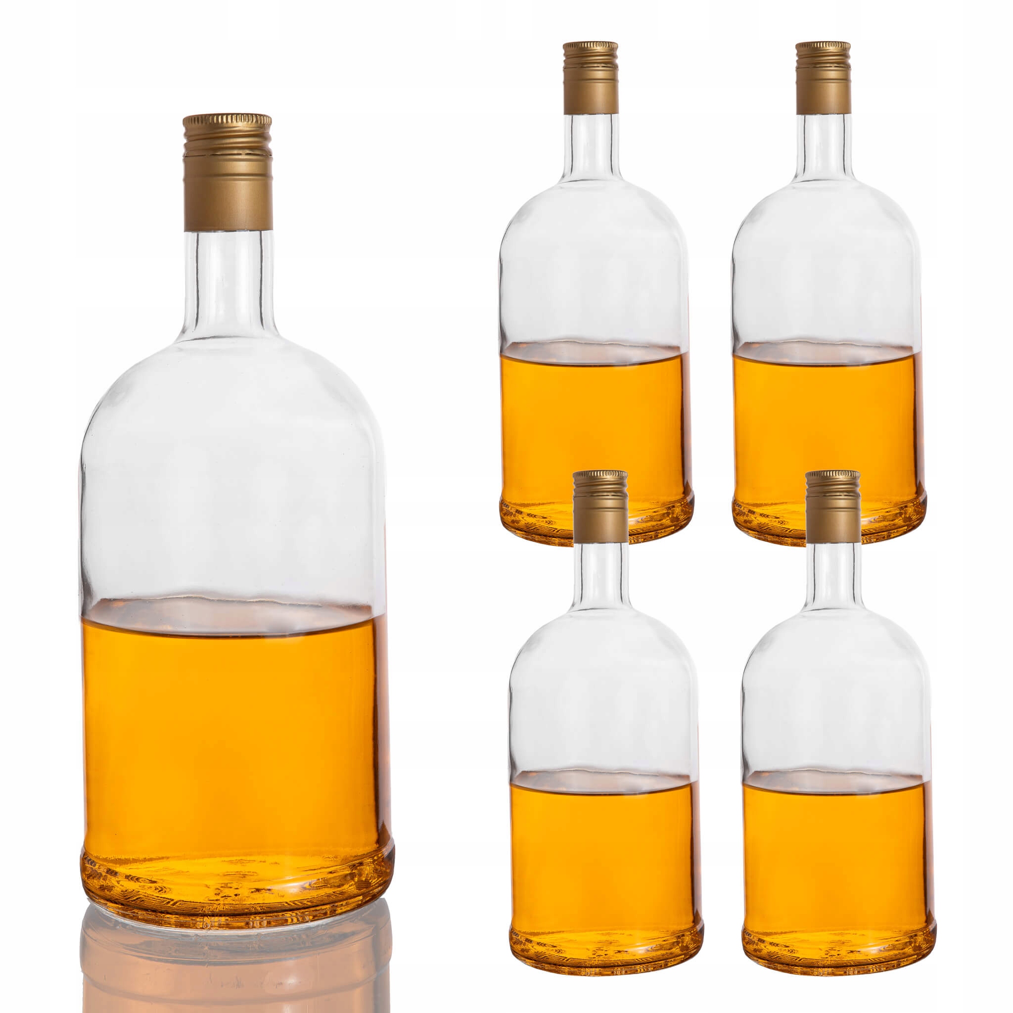 20 Ks Monopolní Skleněné Lahve Na Vodky Likéry Bimber Tadeusz 1L zátka.