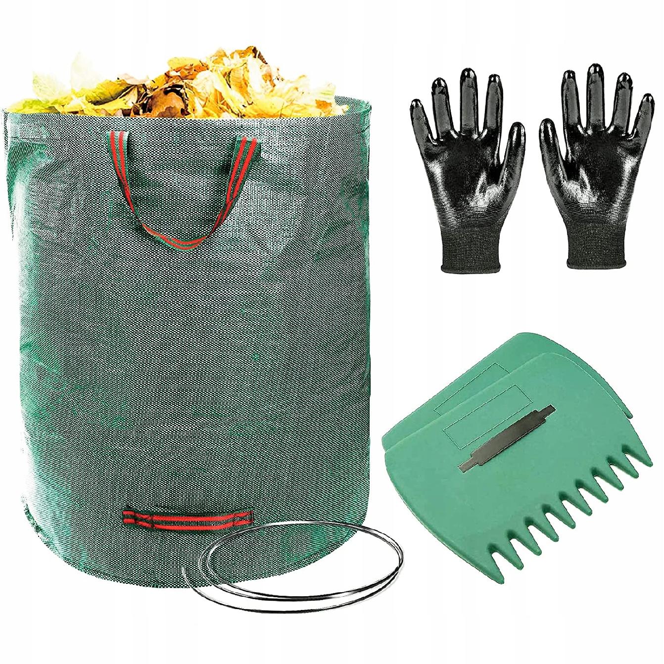 ZESTAW OGRODOWY DO GRABIENIA LIŚCI 180 LITRÓW