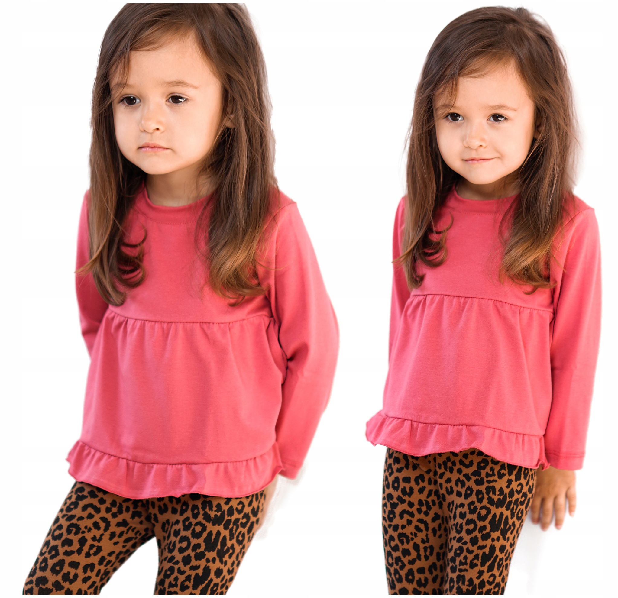 

Bluzka Tunika z falbanką rozm. 98 Malinowa